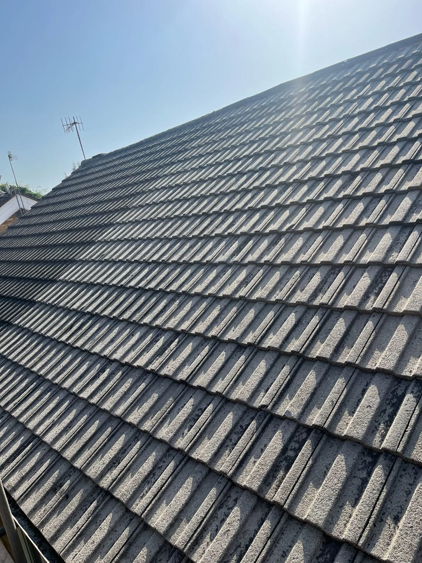 Re-tiled roof finished neatly