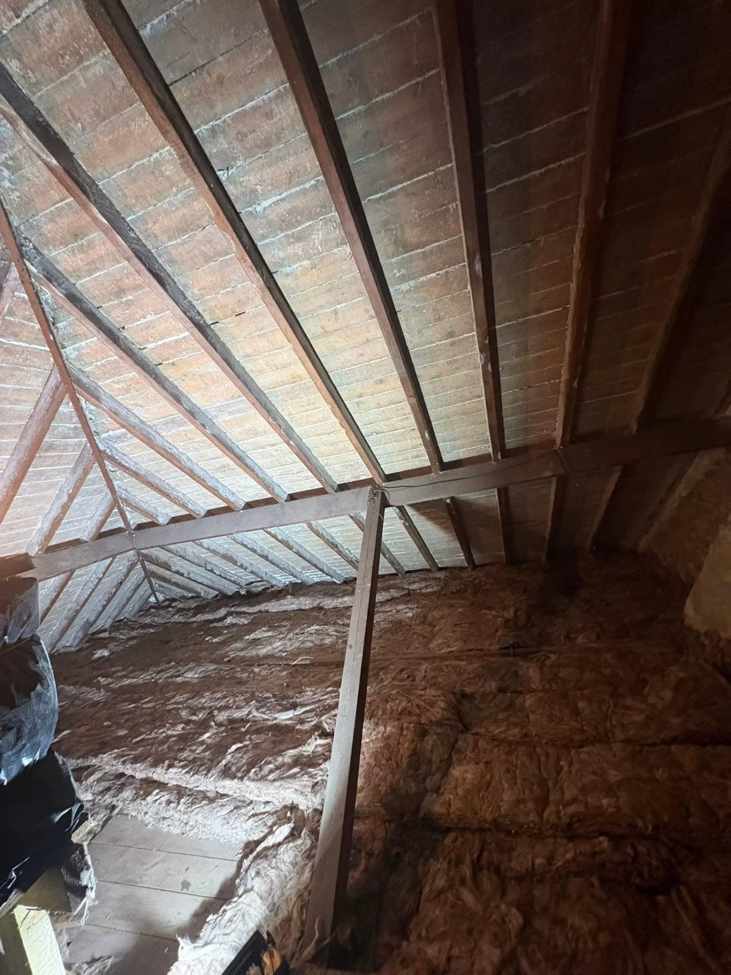 Spray foam removed, mineral wool reinstated
