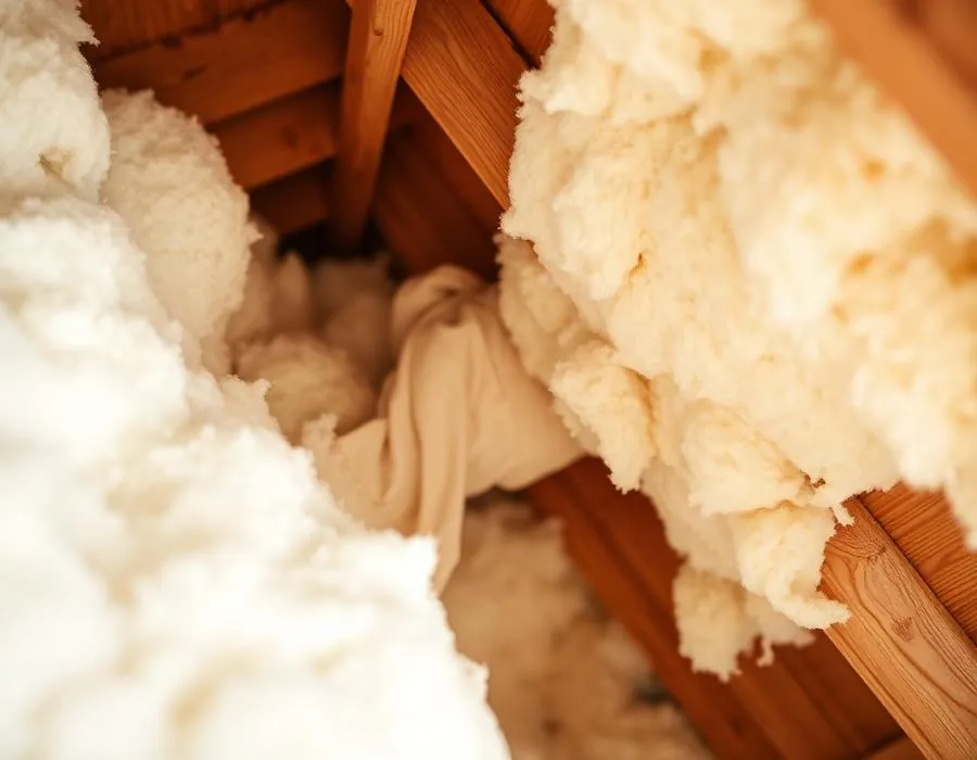 Completed loft insulation